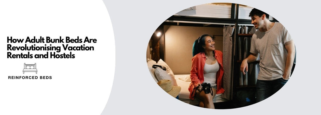 blog post cover photo showing adults talking on a bunk bed