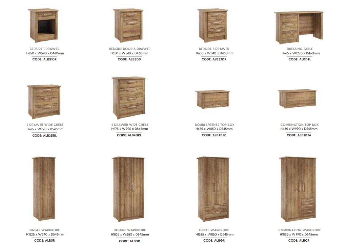 Alton Furniture Dimensions