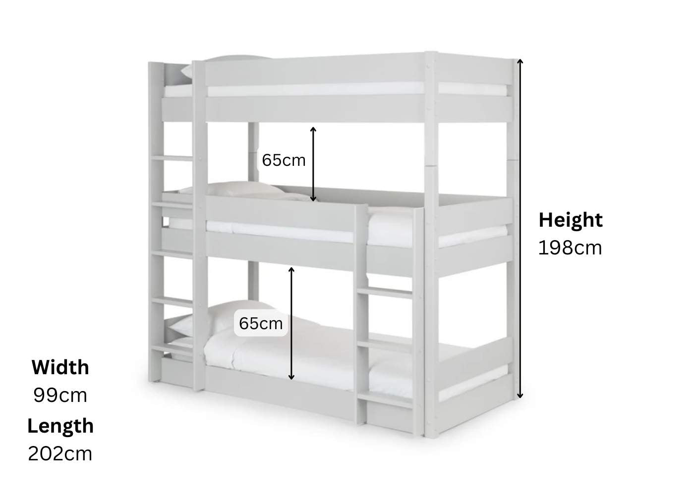 Burnham Triple Sleeper Dimensions