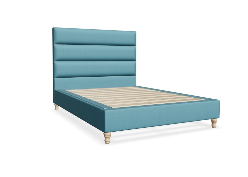 Altea Fabric Bed Finished in Flat Weave Blue