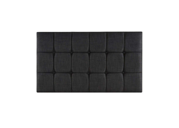 Contract-Grade Headboard with Buttoned Square Panels, Wall Mounted