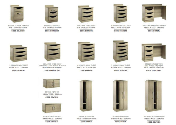 Harleston Furniture Dimensions