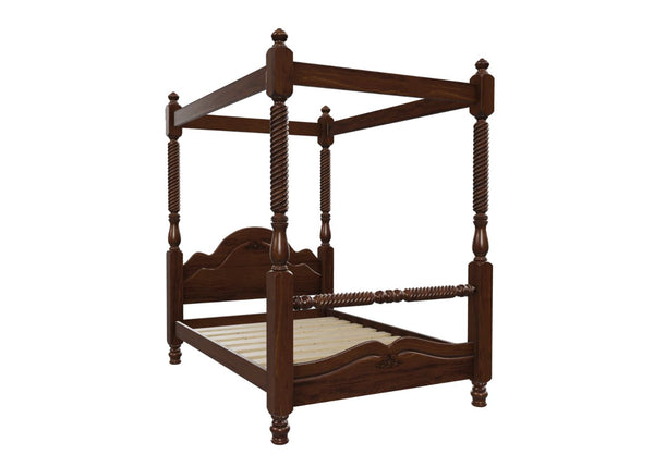 Warsaw 4 Poster Bed Finished in Mahogany