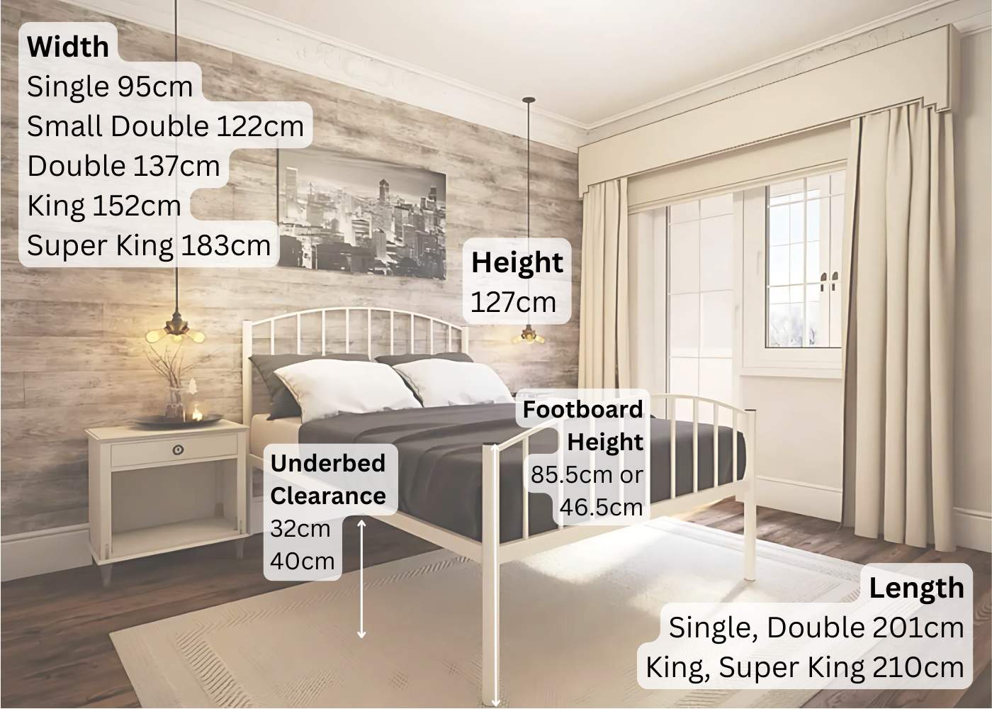 Melody Metal Bed Dimensions