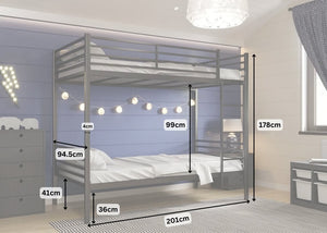 Dimensions of Norfolk HD Bunk Bed
