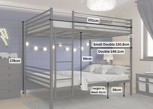 Dimension of Norfolk Quadruple Bunk Bed