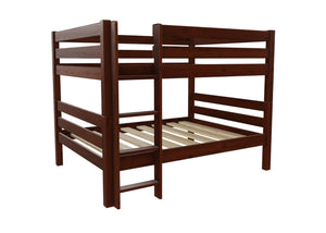 Quad Bunk Bed Finished in Stained Mahogany
