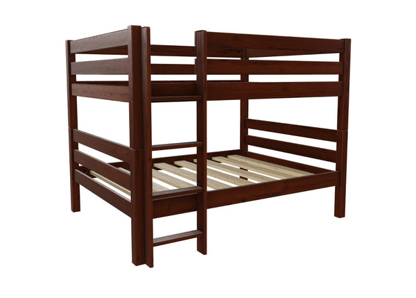 Quad Bunk Bed Finished in Stained Mahogany