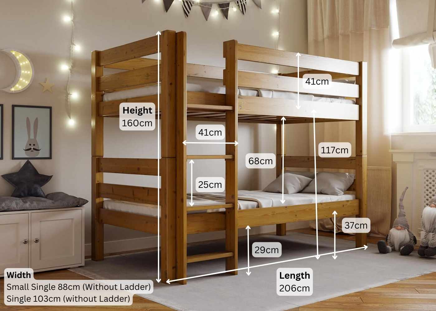 Suffolk Bunk Bed Dimensions