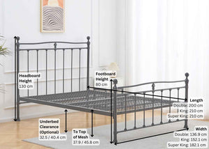 Tunstall Metal Bed Frame Dimensions