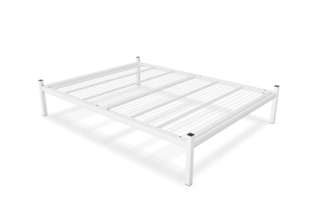 Metal Platform Bed Frame in Black With A Reinforced Mesh Base