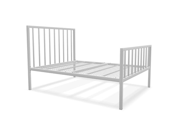 Mandy High End Metal Bed Frame Finished in Painted White