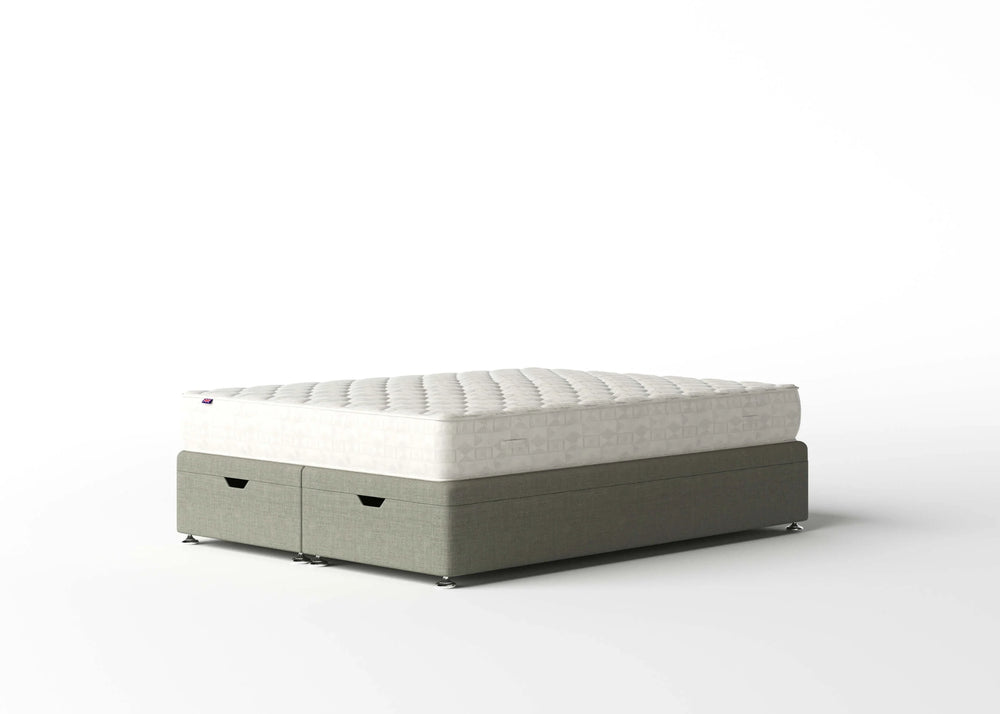 End Lift Ottoman Bed in Light Grey
