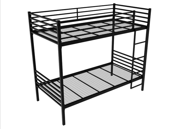 Strong Steel Bunk Bed with High Weight Capacity and Welded Mesh Support