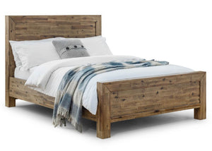 Close View Of Hoxton Bed in Rustic Oak