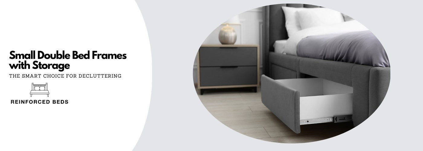 Small Double Bed Frames with Storage | Reinforced Beds
