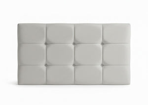 Cube Headboard - Single - Velvet Light Grey - 12 Cube Design (Clearance)