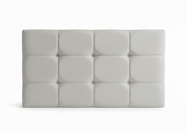 Cube Headboard - Single - Velvet Light Grey - 12 Cube Design (Clearance)