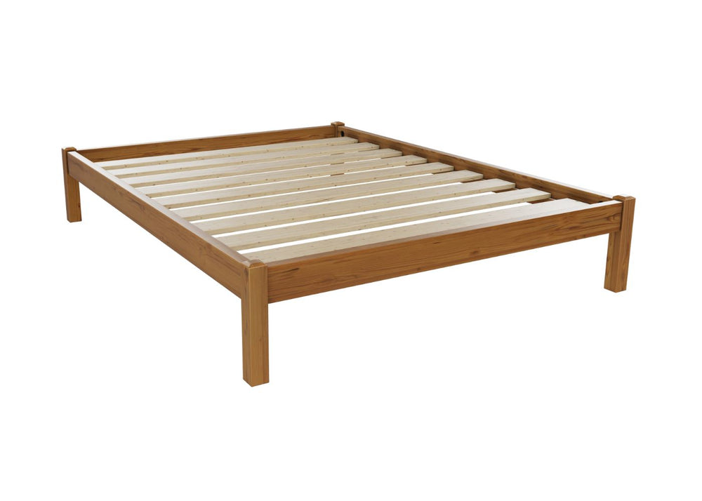 Lille Pine Bed Finished in Oak Stain