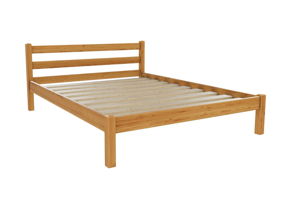 Namsos Pine Bed with a Stained Oak Finish