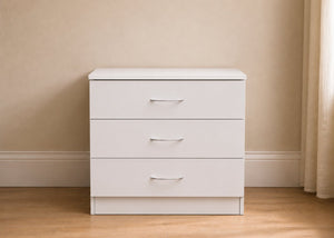 3 Drawer Chest in White