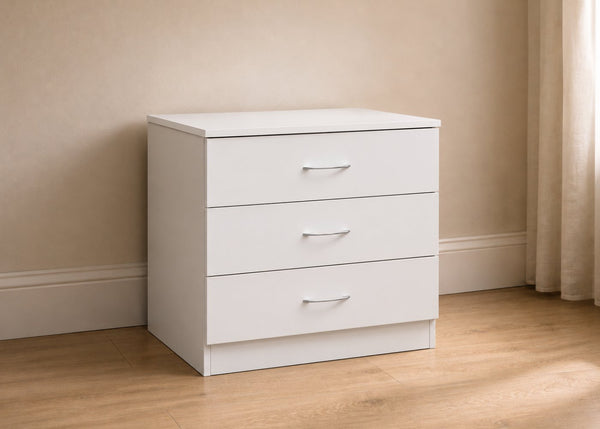 3 Drawer Chest in White