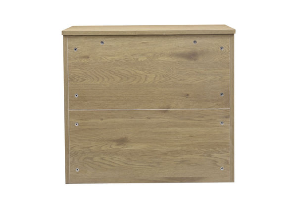 3 Drawer Chest in Oak (Rear View)