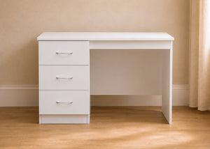3 Drawer Desk in White