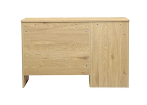 3 Drawer Desk in Oak (Rear View)