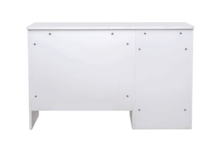 3 Drawer Desk in White (Rear View)