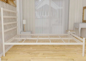 Metal Bed Frame in White