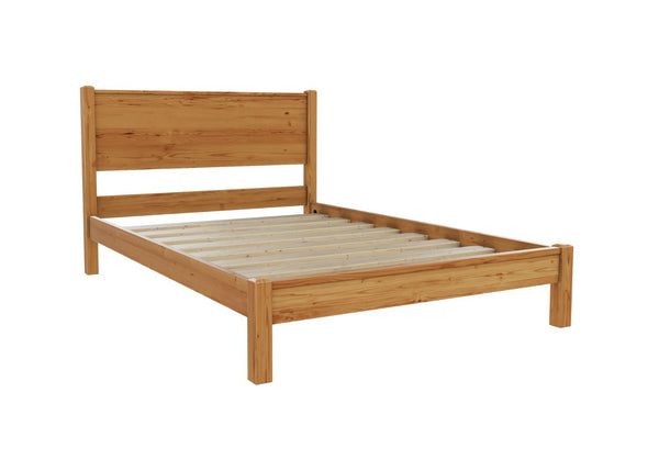 Stavern Pine Bed Low End Finished in Antique Waxed