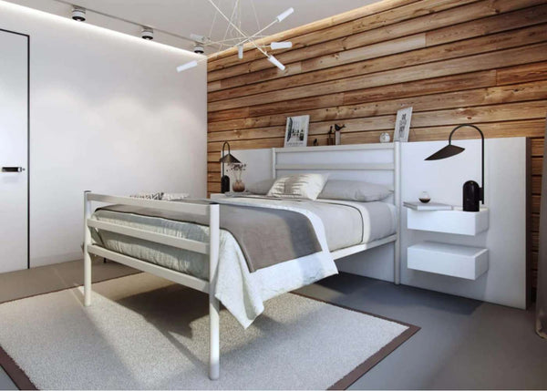 White Metal Bed Frame