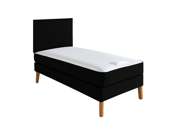 Shallow Divan in Black Linen