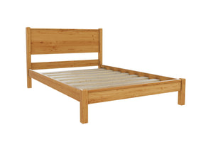 Stavern Pine Bed Low End Finished in Antique Lacquer