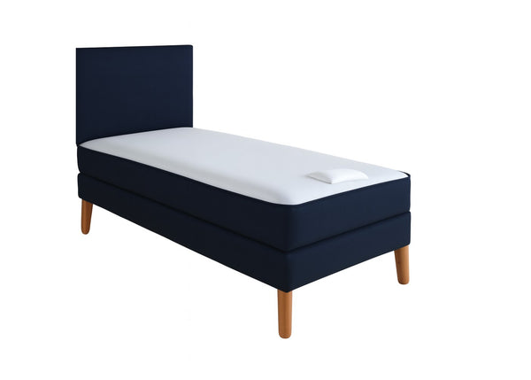Shallow Divan in Navy Linen