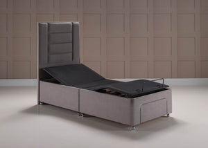 Heavy Duty Adjustable Bed | Folded | Carnation Headboard