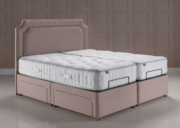 Heavy Duty Adjustable Bed | Zip & Link Excelsior Mattress | Holly Headboard