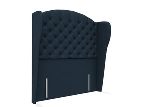 Alladale Floor Standing Headboard, Finished in Faux Linen Navy
