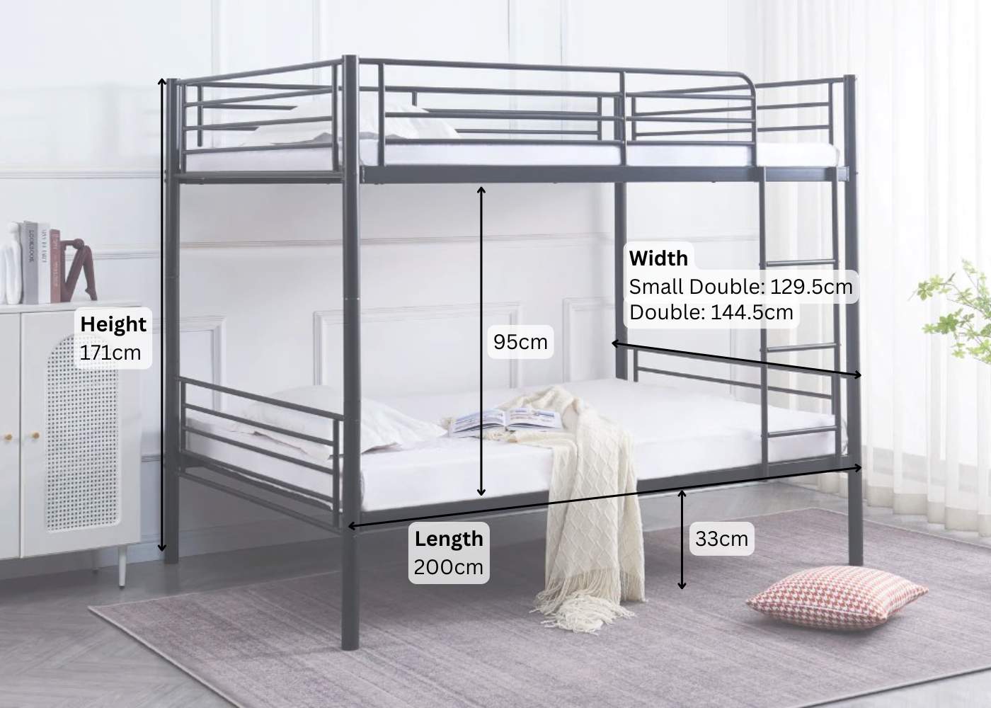 Anmer Quadruple Bunk Bed Dimensions