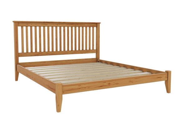 Copenhagen Low End Pine Bed with Antique Wax