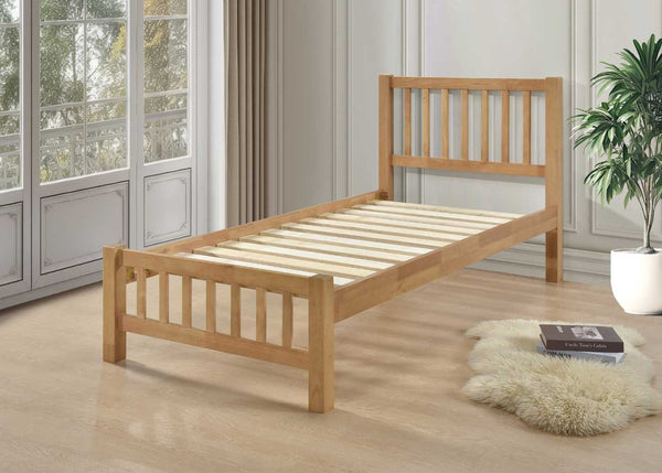 Banham Shaker-Style Wooden Bed Frame in Oak Finish, Single Size