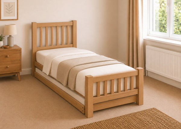 Banham Shaker Style Wooden Bed in Single Size with Underbed Trundle