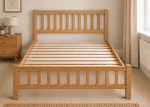 Banham Shaker Style Wooden Bed in Double Size with Solid Wooden Slats
