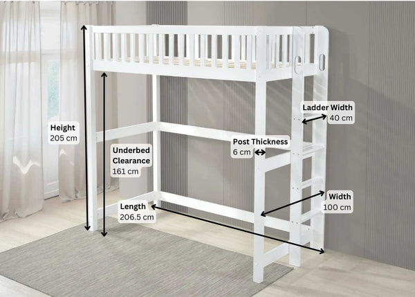 Beccles High Sleeper Dimensions