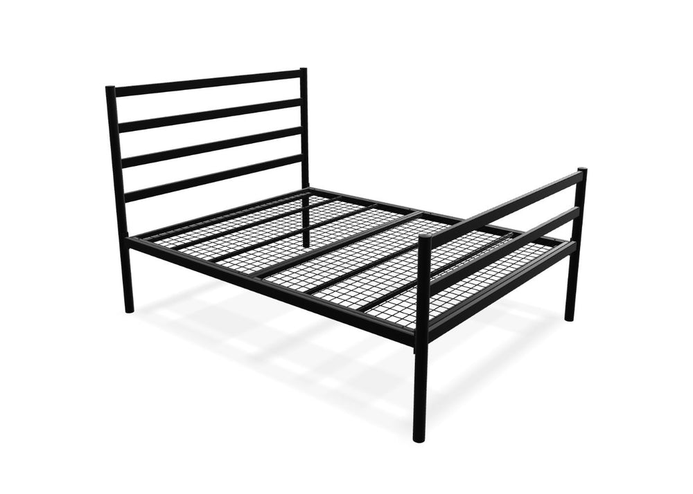 Becky High End Bed in Black, with Reinforced Mesh Base