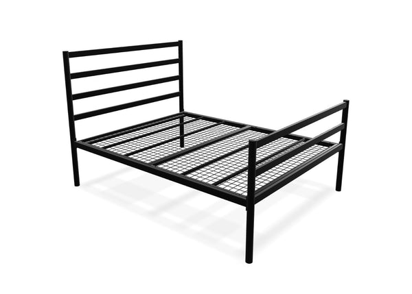 Becky High End Bed in Black, with Reinforced Mesh Base