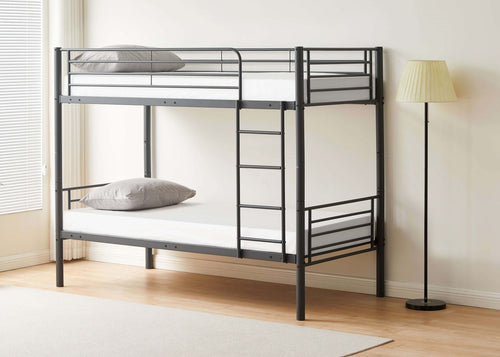 Bircham Bunk Bed with Mattresses in Grey