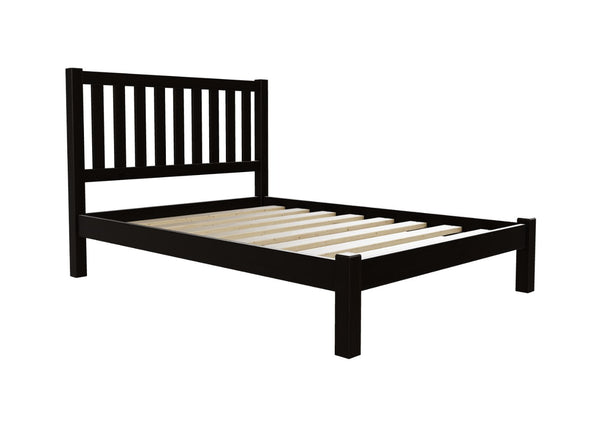 Sandringham Shaker Bed in Low End Finished in Stained Black Ash