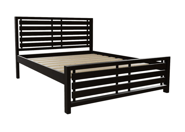 Novara Pine Bed Finished in Black Ash